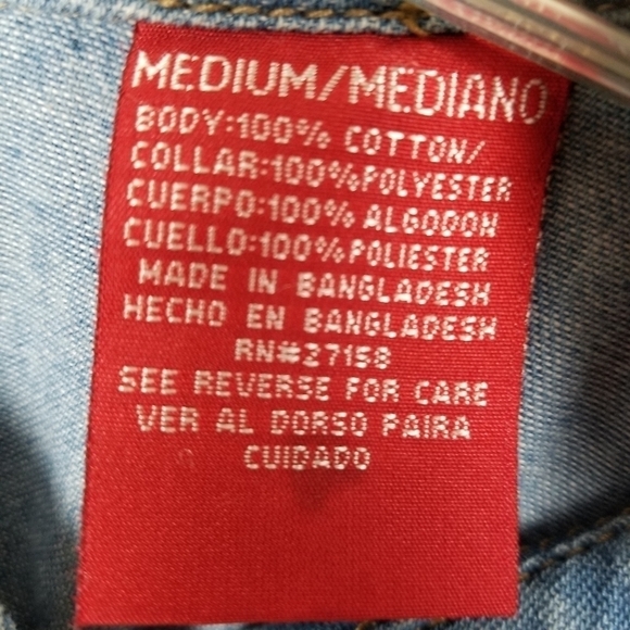 Vintage Denim Faux Fur Collar Cheetah Shirt Jacket Womens Medium Chambray Zipper - Picture 7 of 12